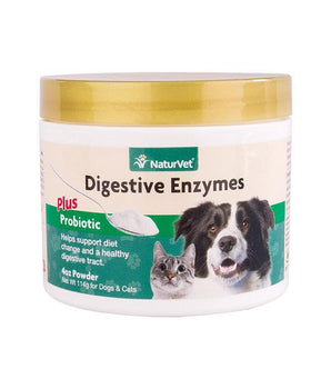 NaturVet Digestive Enzymes Powder with Pre & Probiotics Dog and Cat Supply-Le Pup Pet Supplies and Grooming