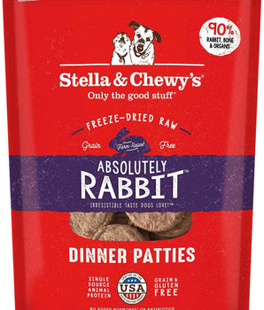 Stella & Chewy's Absolutely Rabbit Grain-Free Freeze-Dried Raw Dinner Patties Dog Food-Le Pup Pet Supplies and Grooming