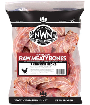 Northwest Naturals Meaty Bones Grain-Free Raw Frozen Chicken Neck Dog Food-Le Pup Pet Supplies and Grooming