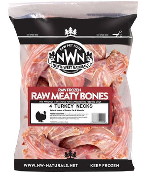 Northwest Naturals Meaty Bones Grain-Free Raw Frozen Turkey Neck Dog Food-Le Pup Pet Supplies and Grooming