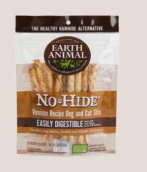 Earth Animal No-Hide Venison Chews Dog Treats