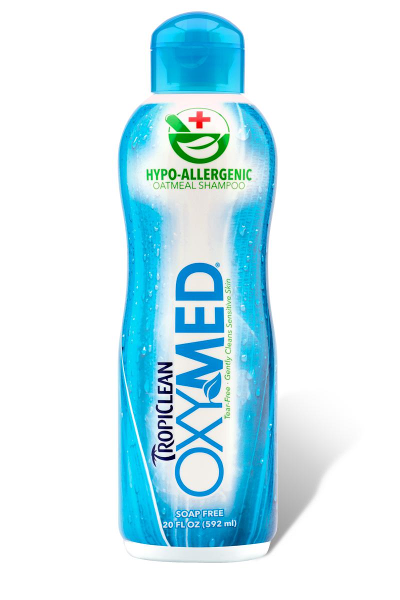TropiClean OxyMed Hypo-Allergenic Oatmeal Calming Pet Shampoo for