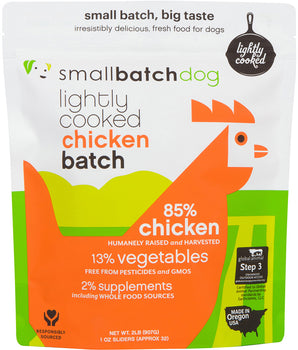 Smallbatch Lightly Cooked Chicken Batch Frozen Dog Food