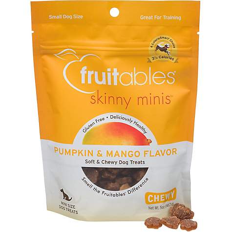 Fruitables Skinny Minis Pumpkin Mango Flavor Soft Chewy Dog