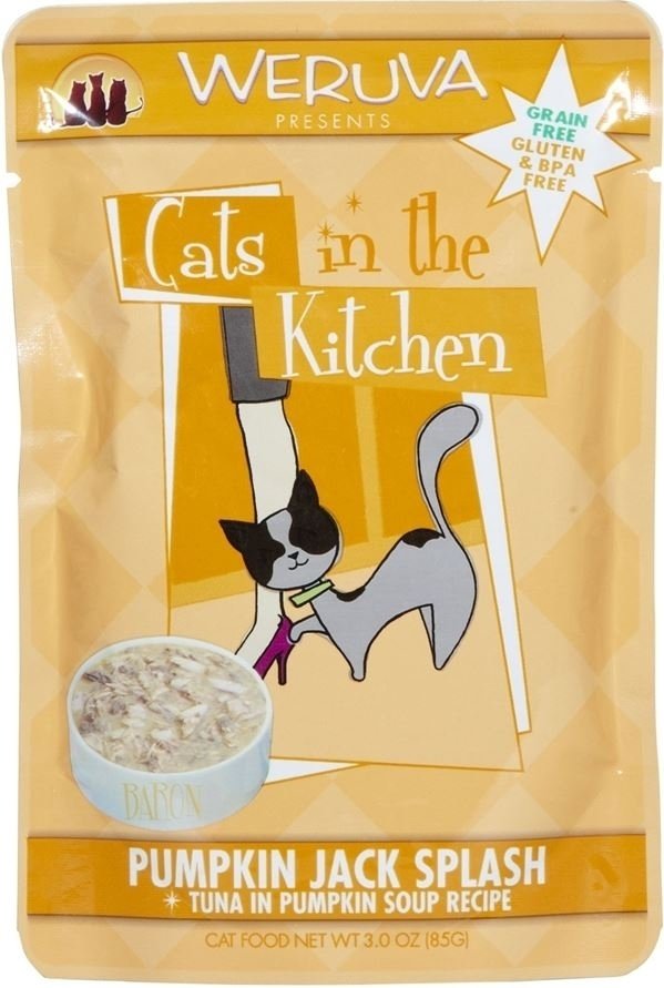 Weruva Cats In the Kitchen Pumpkin Jack Splash Bolsa Comida húmeda para gatos sin cereales