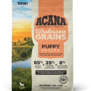 Acana Wholesome Grains Puppy Chicken, Turkey & Oats Dry Dog Food, 4 Lb