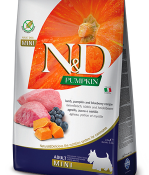 Farmina Natural & Delicious Grain-free Pumpkin Lamb & Blueberry Adult Dog Mini 15.4#