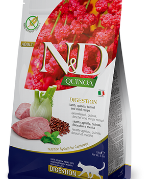 Farmina Cat Dry GF QUINOA LID Digestion Lamb 3.3#