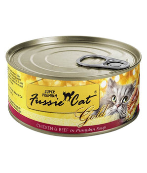 Fussie Cat Carne De Res Pollo Calabaza 2.8 oz