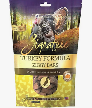 Zignature Dog Treat GF Ziggy Bars Turkey 12 oz