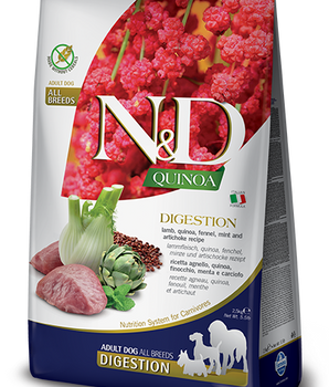 Farmina N&D Grain-Free Dog Food Digestion Quinoa, Lamb, Fennel, Artichoke 5.5lbs