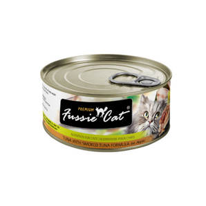 Fussie Cat Premium Tuna with Smoked Tuna Canned 2.80oz