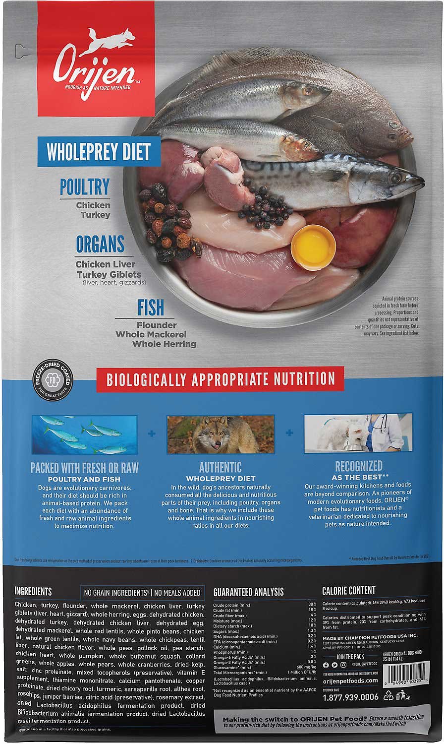 Orijen dog food original ingredients Clearance