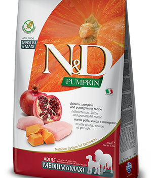 Farmina N&D Pumpkin Chicken and Pomegranate Grain-Free Formula Dog Food Adult Medium and Maxi