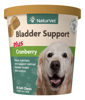 Suministro de masticables blandos para perros NaturVet Bladder Support Plus Cranberry