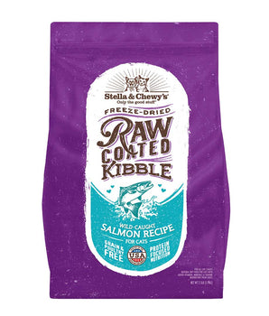 Stella & Chewy's Wild-Caught Salmon Grain-Free Freeze-Dried Raw Coated Baked Kibble Cat Food