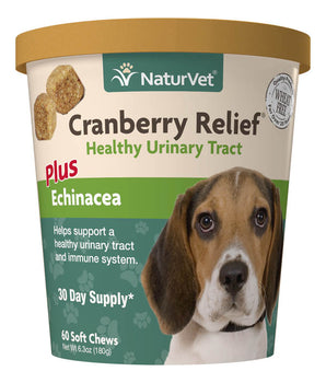 NaturVet Cranberry Relief Plus Echinacea Soft Chews Suministro para perros