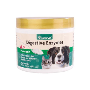 NaturVet Digestive Enzymes Powder with Pre & Probiotics Dog and Cat Supply-Le Pup Pet Supplies and Grooming