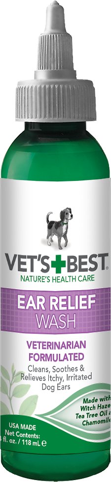 Vet's Best Ear Relief Wash Dog Supply, 4Fl. oz.-Le Pup Pet Supplies and Grooming