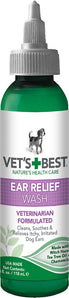 Vet's Best Ear Relief Wash Dog Supply, 4Fl. oz.-Le Pup Pet Supplies and Grooming