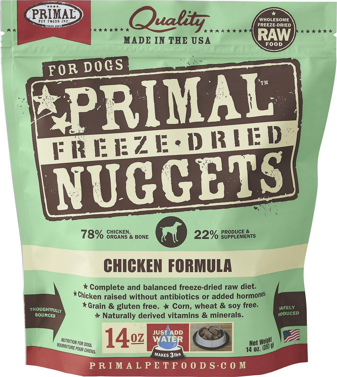 Primal Chicken Formula Grain-Free Freeze-Dried Raw Nuggets Dog Food-Le Pup Pet Supplies and Grooming