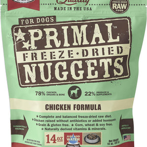 Primal Chicken Formula Grain-Free Freeze-Dried Raw Nuggets Dog Food-Le Pup Pet Supplies and Grooming