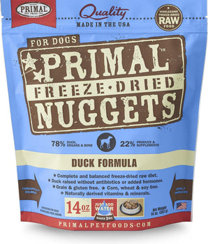 Primal Duck Formula Grain-Free Freeze-Dried Raw Nuggets Dog Food-Le Pup Pet Supplies and Grooming