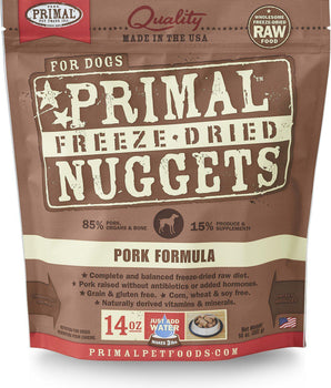 Primal Pork Formula Grain-Free Freeze-Dried Raw Nuggets Dog Food-Le Pup Pet Supplies and Grooming