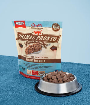 Primal Pronto Rabbit Formula Grain-Free Frozen Raw Cat Food