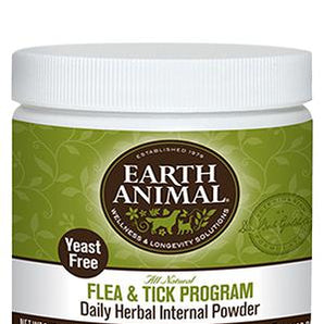 Earth Animal Flea & Tick Program Herbal (Yeast Free) Internal Powder for Dogs and Cats, 8oz.-Le Pup Pet Supplies and Grooming
