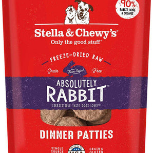 Stella & Chewy's Absolutely Rabbit Grain-Free Freeze-Dried Raw Dinner Patties Dog Food-Le Pup Pet Supplies and Grooming