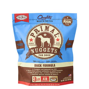 Primal Duck Formula Grain-Free Frozen Raw Nuggets Dog Food-Le Pup Pet Supplies and Grooming