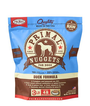 Primal Duck Formula Grain-Free Frozen Raw Nuggets Dog Food-Le Pup Pet Supplies and Grooming