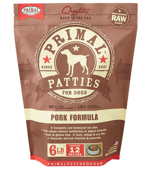 Primal Pork Formula Grain-Free Frozen Raw Patties Dog Food-Le Pup Pet Supplies and Grooming