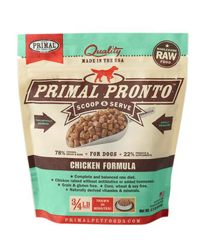 Primal Pronto Chicken Formula Grain-Free Frozen Raw Dog Food-Le Pup Pet Supplies and Grooming