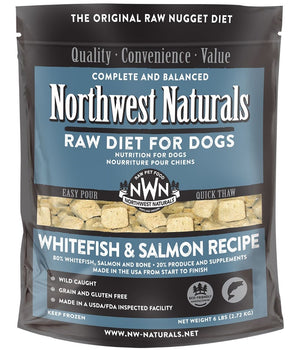 Northwest Naturals Whitefish & Salmon Recipe Grain-Free Frozen Raw Nuggets Dog Food-Le Pup Pet Supplies and Grooming