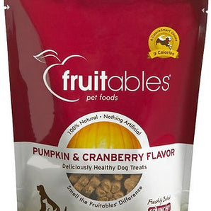 Fruitables Pumpkin & Cranberry Flavor Crunchy Dog Treats-Le Pup Pet Supplies and Grooming