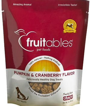 Fruitables Pumpkin & Cranberry Flavor Crunchy Dog Treats-Le Pup Pet Supplies and Grooming