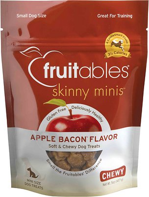 Fruitables Skinny Minis Apple Bacon Flavor Soft & Chewy Dog Treats-Le Pup Pet Supplies and Grooming