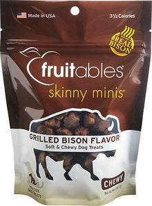 Fruitables Skinny Minis Grilled Bison Flavor Soft & Chewy Dog Treats-Le Pup Pet Supplies and Grooming