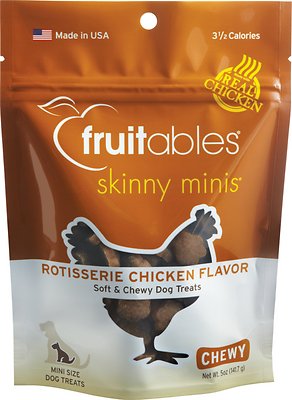 Fruitables Skinny Minis Rotisserie Chicken Flavor Soft & Chewy Dog Treats-Le Pup Pet Supplies and Grooming