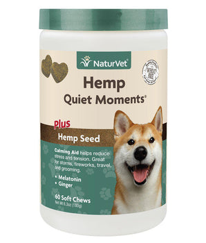 NaturVet Hemp Quiet Moments Calming Aid Soft Chew Dog Supply-Le Pup Pet Supplies and Grooming