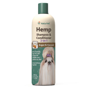 NaturVet Hemp Shampoo & Conditioner 2-in-1 16fl.oz Dog Supply-Le Pup Pet Supplies and Grooming