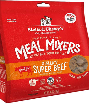 Stella & Chewy's Stella’s Super Beef Grain-Free Freeze-Dried Raw Meal Mixers Dog Food-Le Pup Pet Supplies and Grooming