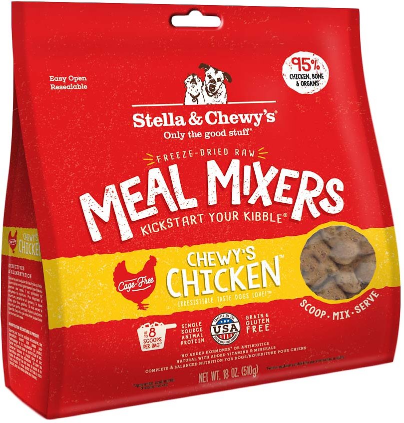 Stella & Chewy's Chewy's Chicken Grain-Free Freeze-Dried Raw Meal Mixers Dog Food-Le Pup Pet Supplies and Grooming