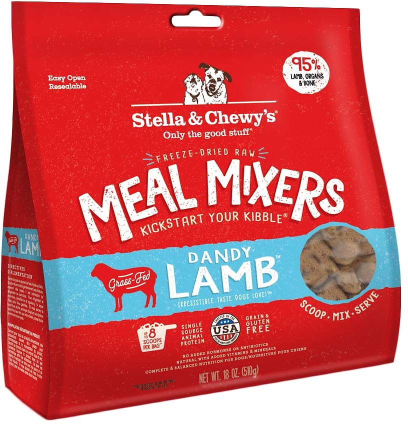 Stella & Chewy's Dandy Lamb Grain-Free Freeze-Dried Raw Meal Mixers Dog Food-Le Pup Pet Supplies and Grooming