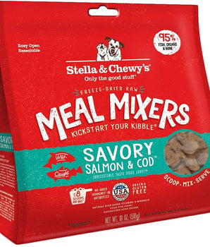 Stella & Chewy's Savory Salmon & Cod Grain-Free Freeze-Dried Raw Meal Mixers Dog Food-Le Pup Pet Supplies and Grooming