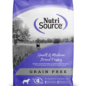 NutriSource Small and Medium Breed Puppy Grain-Free Dry Dog Food