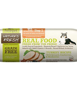 Freshpet Nature's Fresh Grain Free Turkey Recipe with Spinach, Cranberries & Blueberries Dog Food-Le Pup Pet Supplies and Grooming