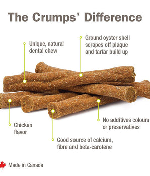 Eliminadores de placa de Crumps con golosina para perros sin cereales de pollo